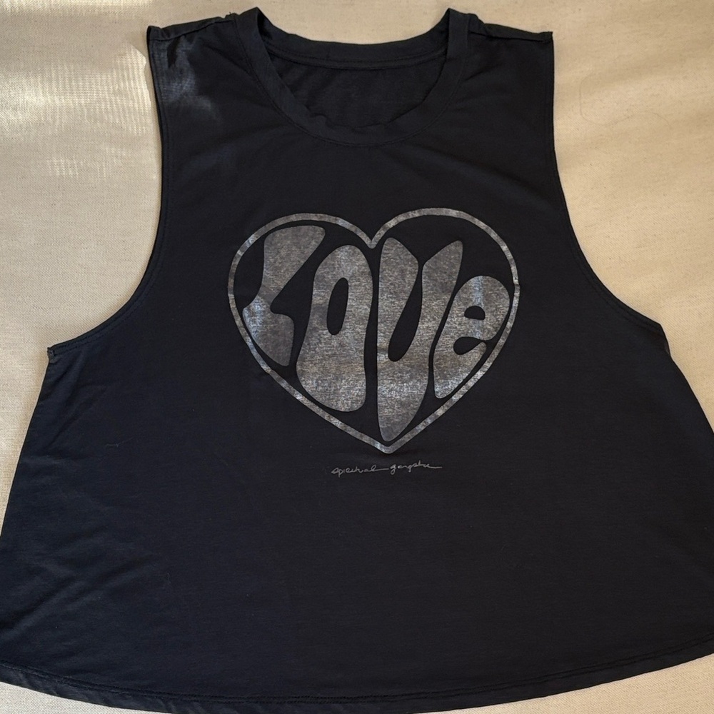 Spiritual Gangster Semi Sheer Sleeveless Tee (M)